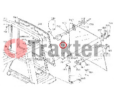 CABINA CRISTAL TRASERO ORIGINAL KUBOTA t0290-71010 t0290-71013