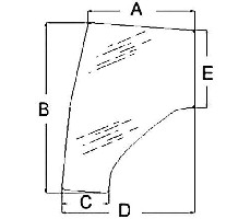 CABINA CRISTAL IZQUIERDO KUBOTA ORIGINAL t0290-70770 t0290-70773