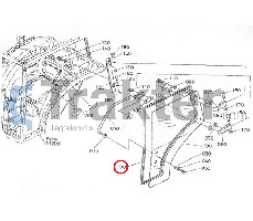 VETRO CABINA PORTA SINISTRA ORIGINAL KUBOTA t1045-70772