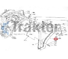 VETRO CABINA PORTA SINISTRA ORIGINAL KUBOTA T2055-70670