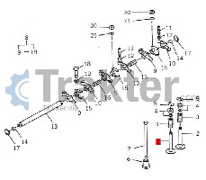 VÁLVULA DE ENTRADA ORIGINAL ISEKI 6212-551-012-10