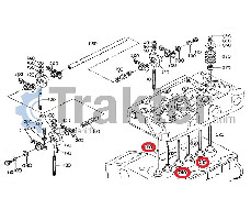 VALVE EXHAUST ORIGINAL KUBOTA 16484-13120 1G897-13120