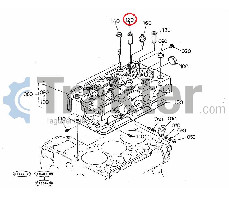 VALVE INLET GUIDE 17321-13580 KUBOTA ORIGINAL 1J829-13580
