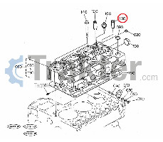 VALVE EXHAUST GUIDE ORIGINAL KUBOTA 17321-13560 15601-13560 17311-13560 17331-13560 1C010-13560 1J829-13560