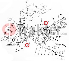 PERNO DI ACCOPIAMENTO BUSSOLA DIFFERENZIALE ANTERIOREE ORIGINAL KUBOTA 66591-56120