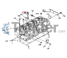 BULLONE TESTA CILINDRO MARMITTA ORIGINAL KUBOTA 16271-03450