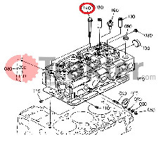 CABEZA CILÍNDRICA PARA PERNO KUBOTA ORIGINAL 19013-03450