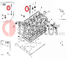 BULLONE TESTA CILINDRO ORIGINAL KUBOTA 19215-03450 15901-03450