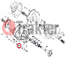 SCATOLA ASSIALE SINISTRA ORIGINAL KUBOTA 34070-28850 34070-28854