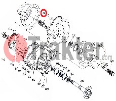 SCATOLA ASSIAL DESTRA ORIGINAL KUBOTA 34070-28860 34070-28864