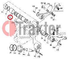 HYDRAULIC BUSH RING RIGHT (50X55-40) ORIGINAL KUBOTA 32240-37460 34550-34330