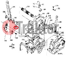 HYDRAULIK-HUBARM BUCHSE RECHTS (40X44-35) ORIGINAL KUBOTA 67111-36330