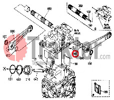 HYDRAULIC ARM LIFT ORING LEFT ORIGINAL KUBOTA 04816-00300