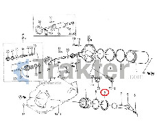 PISTONE IDRAULICO RASCHIATORE ORIGINA ISEKI 1488-503-002-00