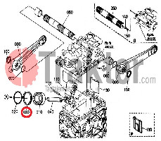 JUNTA DE PISTÓN HIDRÁULICO CON RESPALDO DE RASPADOR KUBOTA ORIGINAL 68773-21560