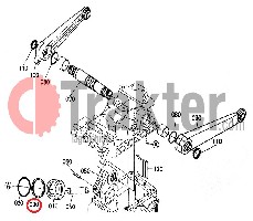 IMPIANTO IDRAULICO PISTONE RASCHIATORE ORIGINAL KUBOTA 6a600-36460