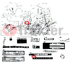 HYDRAULISCHER JOYSTICK AUFKLEBER ORIGINAL KUBOTA t0070-49370