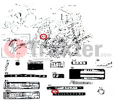 IMPIANTO IDRAULICO COMANDO ADESIVO ORIGINAL KUBOTA t0070-49370